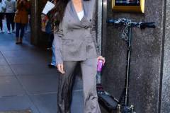 NEW YORK, NEW YORK - APRIL 22: Olivia Munn is seen on April 22, 2024 in New York City. (Photo by Raymond Hall/GC Images)